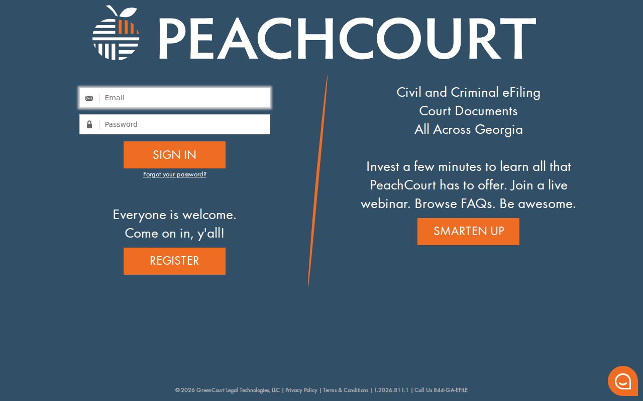 Stephens County case search PeachCourt account access